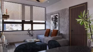 Thiết kế nội thất 2 phòng ngủ khu vực phòng khách
